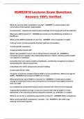 NURS3018 Lectures Exam Questions Answers 100&percnt; Verified 