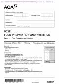 Actual 2024 AQA GCSE FOOD PREPARATION AND NUTRITION 8585&sol;W Paper 1 Question Paper &plus; Mark Scheme  Actual 2024 AQA GCSE FOOD PREPARATION AND NUTRITION 8585&sol;W Paper 1 Food Preparation and Nutrition  Merged Question Paper &plus; Mark Scheme 