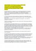 2024-25 WGU D116 Pharmacology 2024-2025 most recent version Comprehensive questions and verified answers & accurate solutions Already graded A&plus;Get it 100&percnt; correct&period;