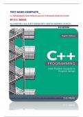 TEST BANK COMPLETE&lowbar; C&plus;&plus; PROGRAMMING&colon; FROM PROBLEM ANALYSIS TO PROGRAM DESIGN 8TH EDITION BY D&period;S&period; MALIK ALL CHAPTERS 1-18&vert; LATEST VERSION WITH VERIFIED ANSWERS&vert; RATED A&plus;
