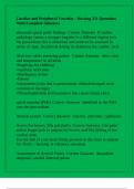 Cardiac and Peripheral Vascular - Nursing 251 Questions With Complete Solutions