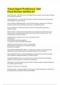 Travel Agent Proficiency Test Final Review Verified A&plus;&period;