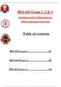 BIO 669 Exam 1&comma; 2 & 3 Tested Questions with Revised Correct Answers&comma; &lpar;A&plus; Guarantee&rpar;