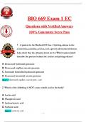 BIO 669 Exam 1&comma; 2&comma; & 3&colon; ALL IN ONE &lpar;2025 &sol; 2026&rpar; Tested Questions with Revised Correct Answers&comma; &lpar;A&plus; Guarantee&rpar;