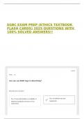 EGBC EXAM PREP &lpar;ETHICS TEXTBOOK FLASH CARDS&rpar; 2025 QUESTIONS WITH 100&percnt; SOLVED ANSWERS&excl;&excl;