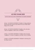 AZ ROC EXAM 2025 WITH GUARANTEED ACCURARTE ANSWERS