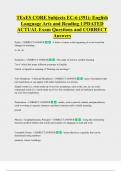 EC-6   Bundled Exam Questions WITH  CORRECT Answers