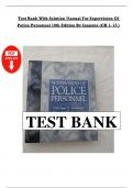 Test Bank with Solution Manual For Supervision of Police Personnel&comma; 10th Edition by Iannone&comma; &lpar;Ch 1 to 15 Covered&rpar; LATEST UPDATE
