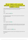 PICAT  Bundled Exam Questions WITH  CORRECT Answers