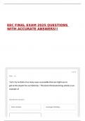 EEC FINAL EXAM 2025 QUESTIONS WITH ACCURATE ANSWERS&excl;&excl;