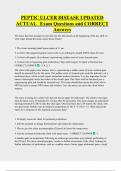 PEPTIC ULCER DISEASE UPDATED   ACTUAL   Exam Questions and CORRECT  Answers