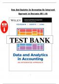 TEST BANK FOR Data and Analytics in Accounting An Integrated Approach 1st Edition by Ann C&period; Dzuranin&comma; Guido Geerts&comma; Margarita Lenk &vert;All Chapters&vert; Latest Version 2025 A&plus;