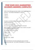 FPQP EXAM 2025 &vert;GUARANTEED ACCURATE ANSWERS &vert;COMPLETE&excl;&excl;