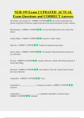 NUR 195 Exam 2 UPDATED  ACTUAL   Exam Questions and CORRECT Answers 