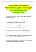 Zscaler Digital Transformation  Administrator &lpar;ZDTA&rpar; Certification Actual  Exam Questions With Reviewed 100&percnt;  Correct Detailed Answers   Guaranteed Pass&excl;&excl; 