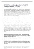 BIWS Accounting Questions And All Correct Verified Answers&period;