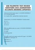 UAB TELEMETRY TEST REVIEW QUESTIONS 2025 &vert;GUARANTEED ACCURATE ANSWERS &vert;UPDATED&excl;&excl;