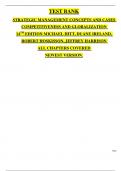 TEST BANK STRATEGIC MANAGEMENT CONCEPTS AND CASES COMPETITIVENESS AND GLOBALIZATION  14TH EDITION MICHAEL HITT&comma; DUANE IRELAND&comma; ROBERT HOSKISSON&comma; JEFFREY HARRISON  ALL CHAPTERS COVERED  NEWEST VERSION&period;