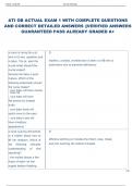 ATI OB ACTUAL EXAM 1 WITH COMPLETE QUESTIONS  AND CORRECT DETAILED ANSWERS &vert;&vert;VERIFIED ANSWERS  GUARANTEED PASS ALREADY GRADED A&plus;ATI OB ACTUAL EXAM 1 WITH COMPLETE QUESTIONS  AND CORRECT DETAILED ANSWERS &vert;&vert;VERIFIED ANSWERS  GUARANTEED PASS ALREADY GRADED A