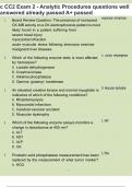 c CC2 Exam 2 - Analytic Procedures questions well answered already passed A&plus; passed
