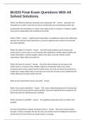 BU223 Final Exam Questions With All Solved Solutions&period;