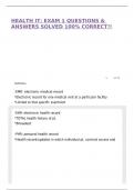 HEALTH IT&colon; EXAM 1 QUESTIONS & ANSWERS SOLVED 100&percnt; CORRECT&excl;&excl;
