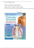Test Bank For Moore's Clinically Oriented Anatomy 9th Edition by  Arthur F&period; Dalley II &vert;All Chapters  1-10&vert; Latest Edition 2025