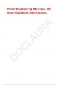 Power Engineering 4th Class - B5 Exam Questions And Answers