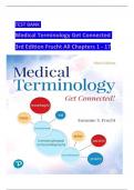 TEST BANK Medical Terminology Get Connected 3rd Edition Frucht All Chapters 1 - 17 complete newest version updated 2025