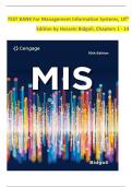 TEST BANK For Management Information Systems&comma; 10th Edition by Hossein Bidgoli&comma; Verified Chapters 1 - 14&comma; Complete Newest Version updated 2025