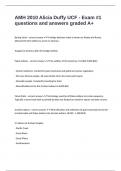 AMH 2010 Alicia Duffy UCF - Exam &num;1 questions and answers graded A&plus;