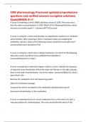 CMS pharmacology Proctored update&vert;comprehensive questions and verified answers &lpar;complete solutions&rpar; Exam&vert;GRADE A&plus;&excl;&excl;