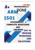 ARM1502 Assignment 2 &lpar;COMPLETE ANSWERS&rpar; semester 1 2025 - DUE April 2025&semi; 100&percnt; correct solutions and explanations&period;