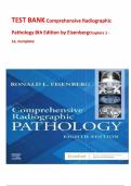 TEST BANK Comprehensive Radiographic Pathology 8th Edition by Eisenberg Chapters 1 - 12&comma; Complete  9780443249754