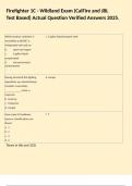 Firefighter 1C - Wildland Exam &lpar;CalFire and JBL Test Based&rpar; Actual Question Verified Answers 2025&period;