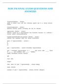 NUR 376 FINAL EXAM QUESTIONS AND ANSWERS