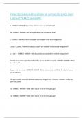 PRINCIPLES AND APPLICATION OF APPLIED SCIENCE UNIT 1 WITH CORRECT ANSWERS