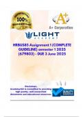 HRBUS85 Assignment 1 &lpar;COMPLETE GUIDELINE&rpar;  semester 1 2025 &lpar;679803&rpar; - DUE 3 June 2025&semi; 100&percnt; trusted&comma; comprehensive and complete reliable solution with clear explanation