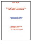 Test Bank for Thinking Through Communication&comma; 10th Edition by Roth &lpar;All Chapters included&rpar;