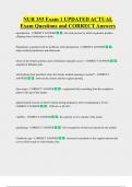 NUR 353   Bundled Exam Questions WITH  CORRECT Answers