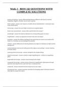 Week 2 - BIOS 242 questions with complete solutions