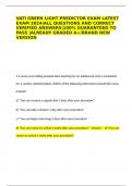 VATI GREEN LIGHT PREDICTOR EXAM LATEST EXAM 2024&vert;25 ALL QUESTIONS AND CORRECT VERIFIED ANSWERS&vert;100&percnt; GUARANTEED TO PASS &vert;ALREADY GRADED A&plus;&sol;BRAND NEW VERSION