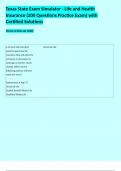 Texas State Exam Simulator - Life and Health Insurance &lpar;200 Questions Practice Exam&rpar; with Certified Solutions  