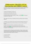 CHSOS practice  UPDATED  ACTUAL   Exam Questions and CORRECT Answers 