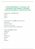 NUSCTX MIDTERM 2 - UC Berkeley &vert; 225 QUESTIONS AND CORRECT ANSWERS &lpar;ALREADY GRADED A&plus;&rpar; &vert; BRAND NEW 2025