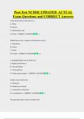 Post-Test NCHSE UPDATED  ACTUAL   Exam Questions and CORRECT Answers
