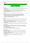 NUR 210 Pharmacology Exam With 100&percnt; Correct Answers