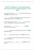 NUSCTX 10 Midterm 1 &vert; 125 Actual Questions And Correct Answers &lpar;Already Graded A&plus;&rpar; &vert; New 2025