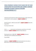 HOSA PHARMACY SCIENCE STUDY GUIDE FOR TEST 2025  UPDATE&sol;PRACTICE QUESTIONS AND CORRECT VERIFIED  ANSWERS &lpar;complete solutions&rpar; ASSURED  SUCCESS&sol;GRADED A&plus;&excl;&excl;&excl; 