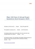 Rlgn 104 Quiz 4 Actual Exam Questions And Answers 2025